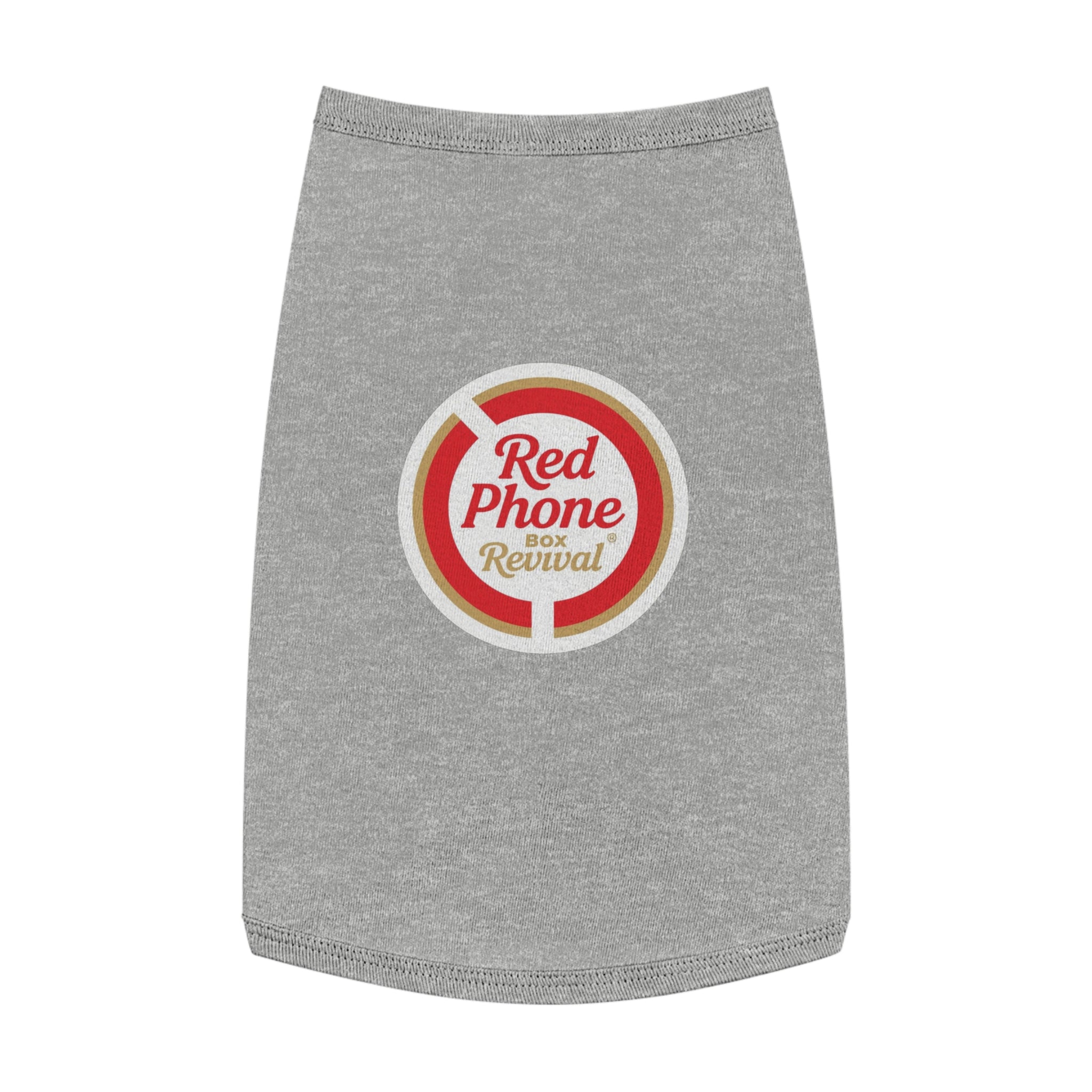 Pet Tank Top — "Red Phone Revival" Retro Logo Dog Shirt