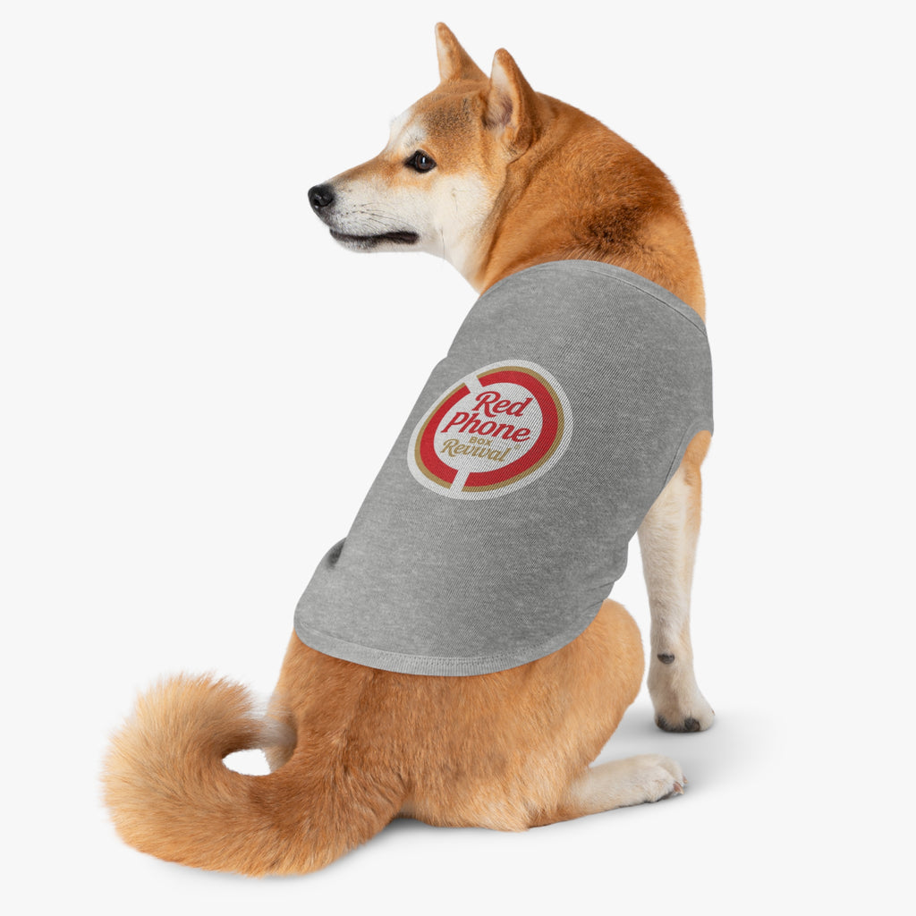 Pet Tank Top — "Red Phone Revival" Retro Logo Dog Shirt