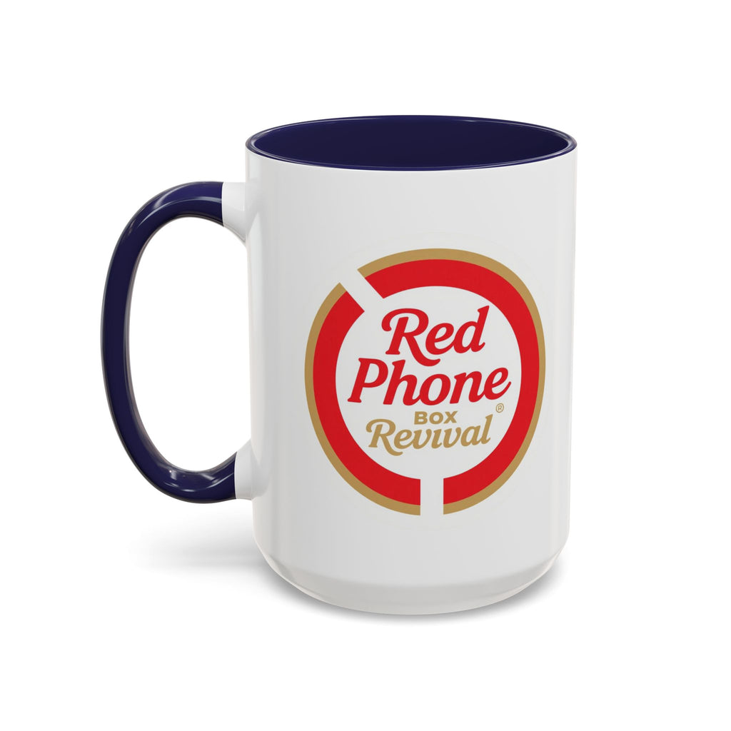 Red Phone Revival Accent Coffee Mug – Retro Logo 11/15oz