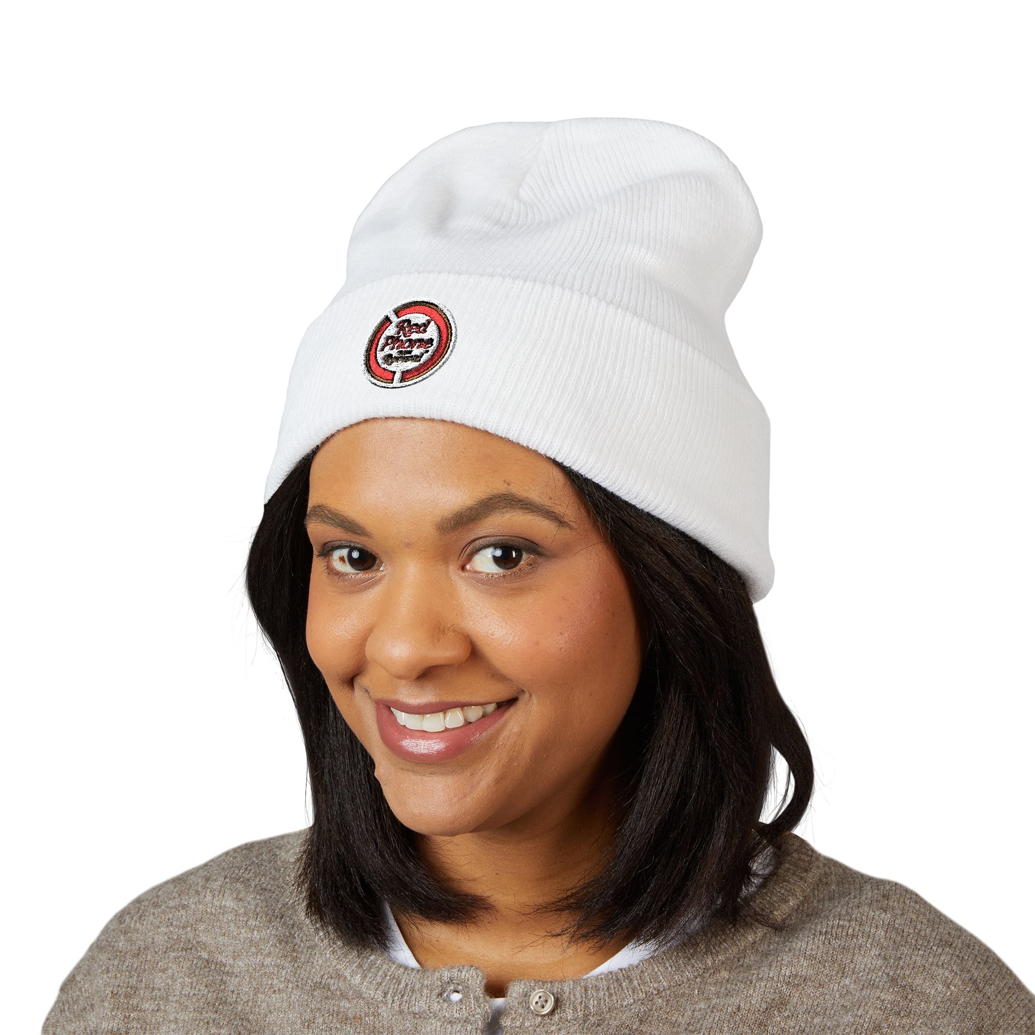 Embroidered Target Logo Cuffed Beanie — Classic Knit Winter Hat