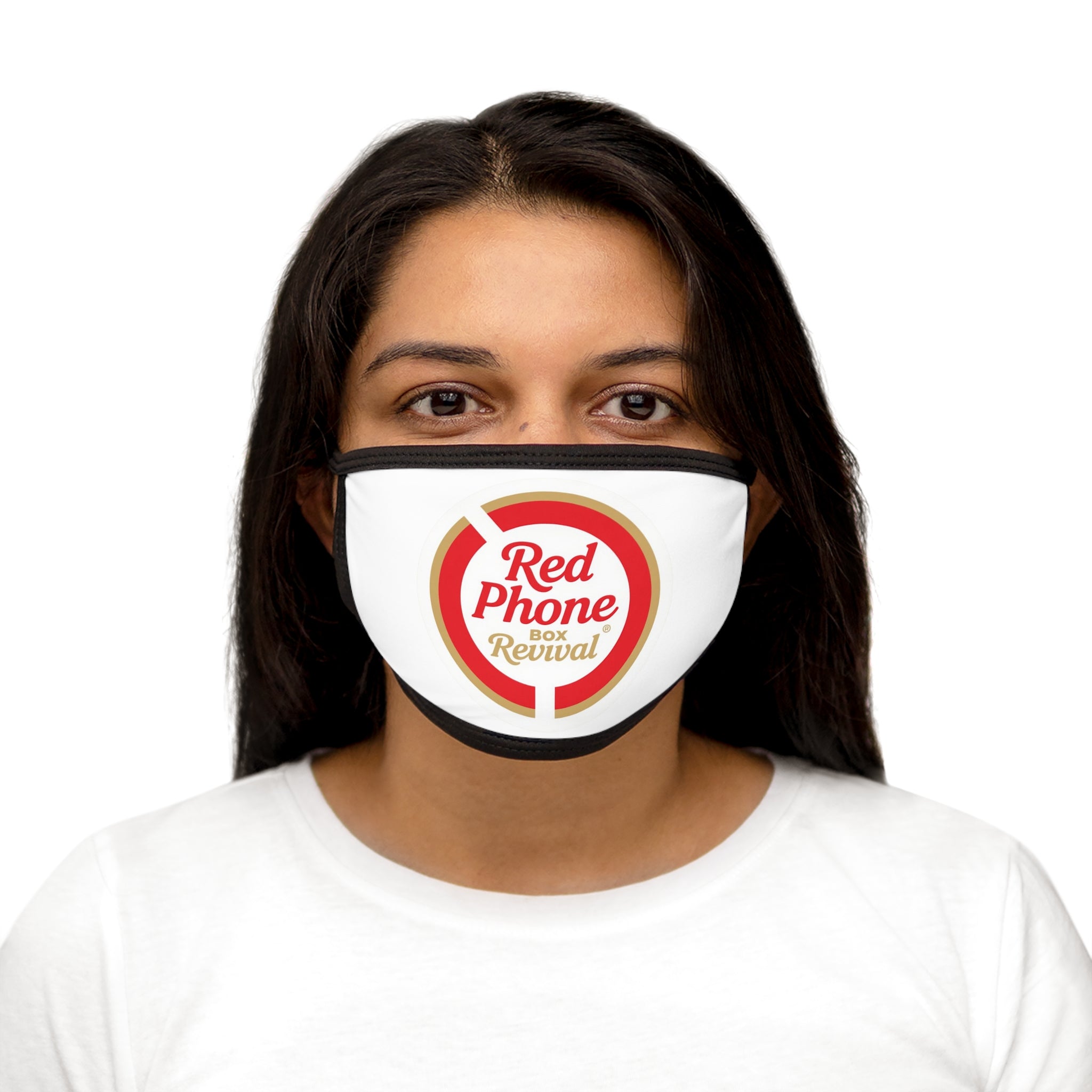 Red Phone Revival Face Mask — Vintage Logo Cotton Blend Mask