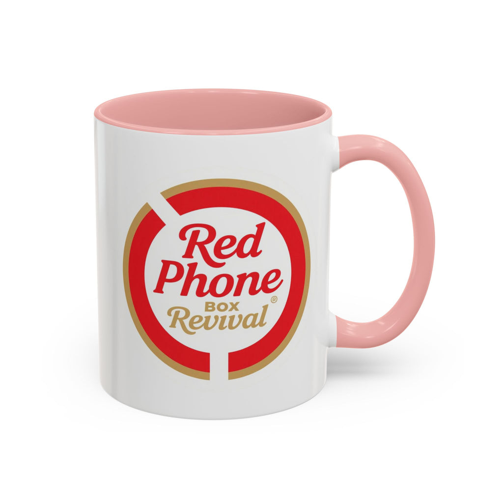 Red Phone Revival Accent Coffee Mug – Retro Logo 11/15oz