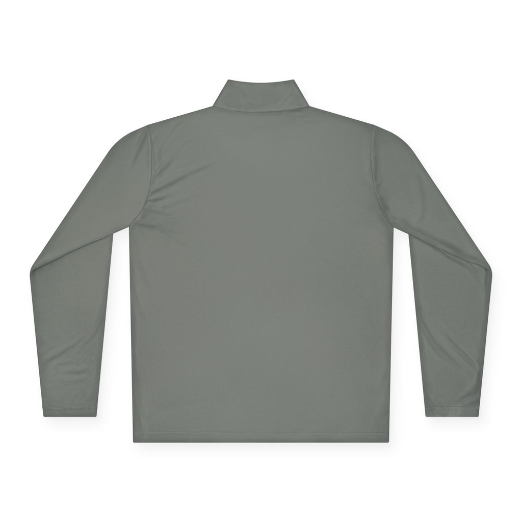 Quarter-Zip Pullover — Small 'Thank You' Badge Chest Logo, Casual Everyday Layer