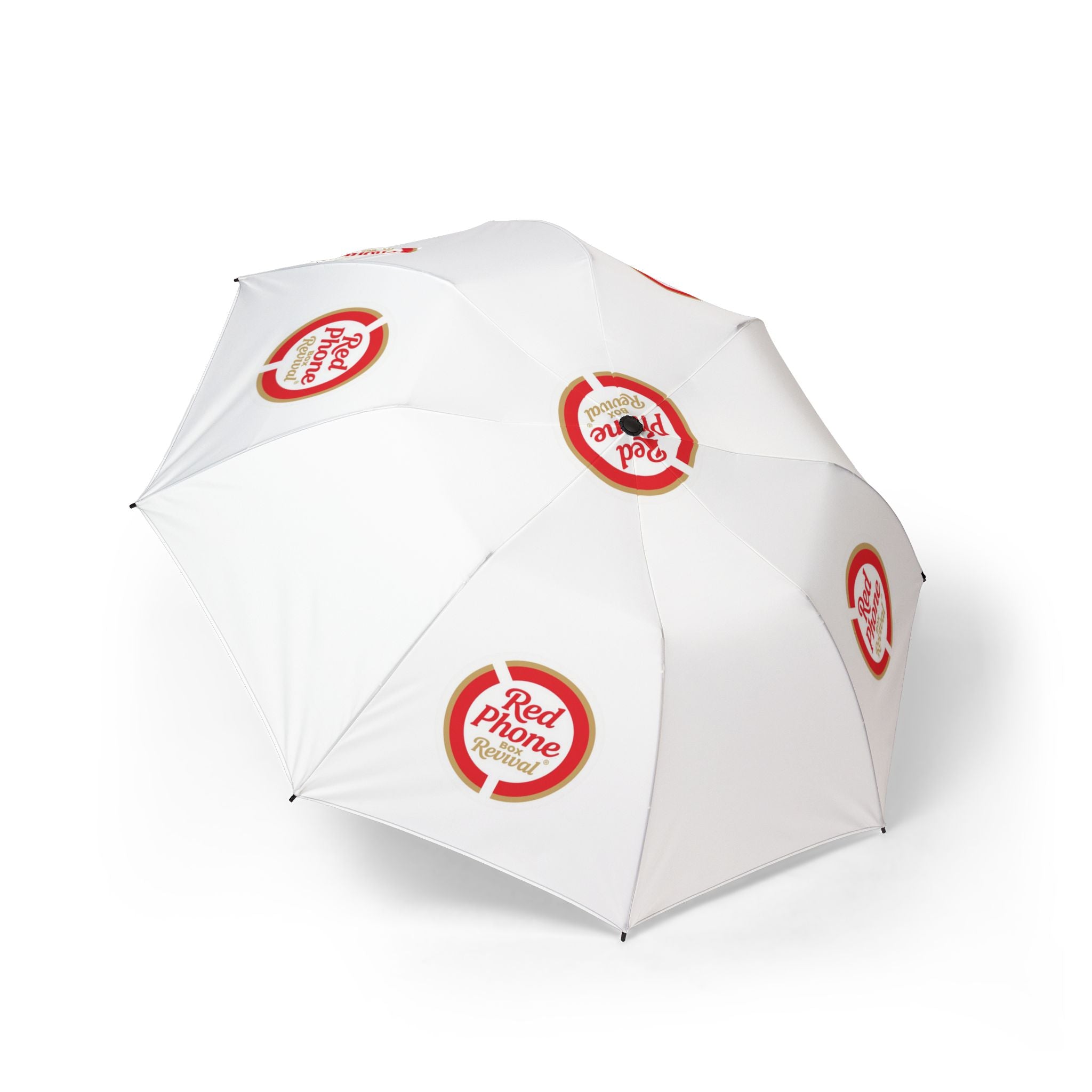 Foldable Umbrella — Red Phone Logo Compact Semi-Automatic Travel Umbrella