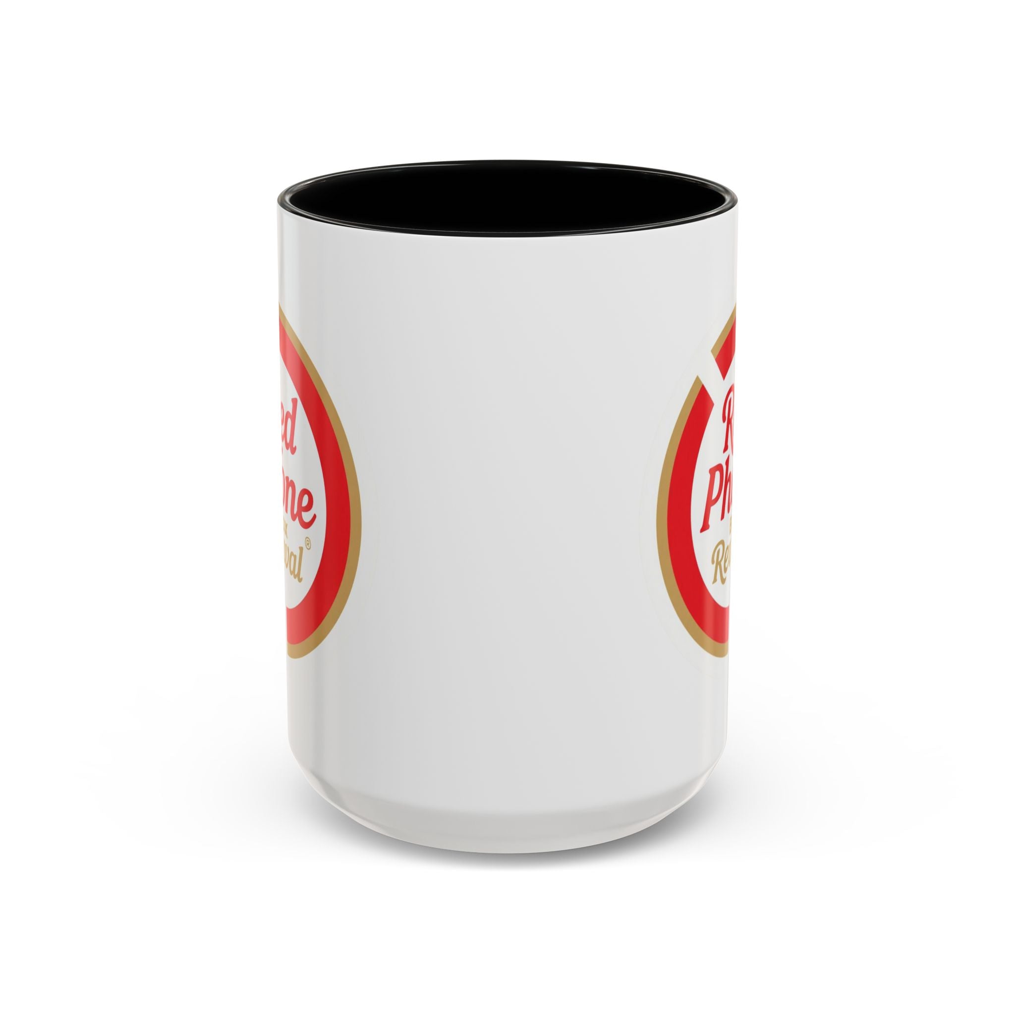Red Phone Revival Accent Coffee Mug – Retro Logo 11/15oz