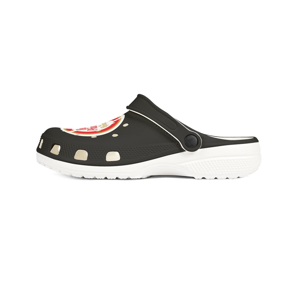 Red Phone Revival EVA Clogs — Comfortable Foam Slip-On Shoes with Retro Graphic