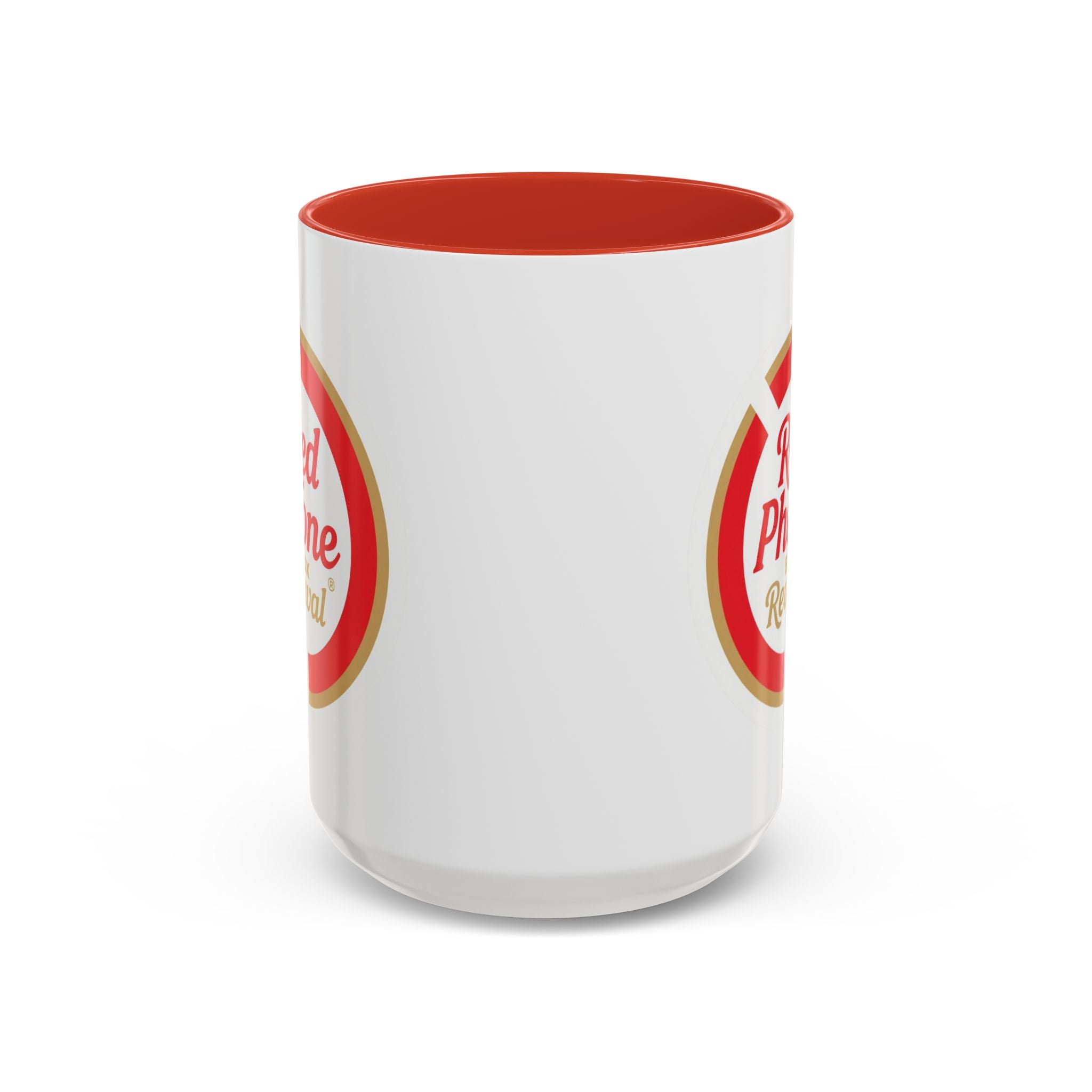 Red Phone Revival Accent Coffee Mug – Retro Logo 11/15oz