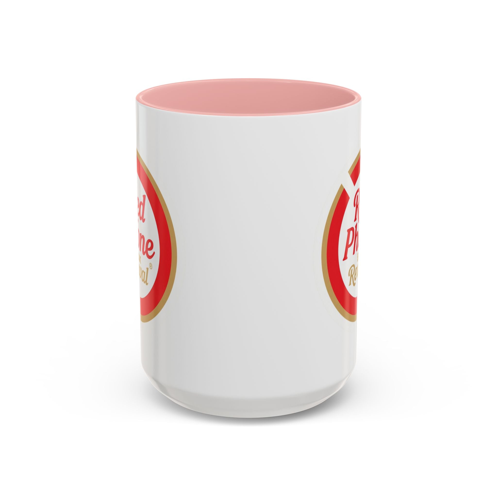 Red Phone Revival Accent Coffee Mug – Retro Logo 11/15oz