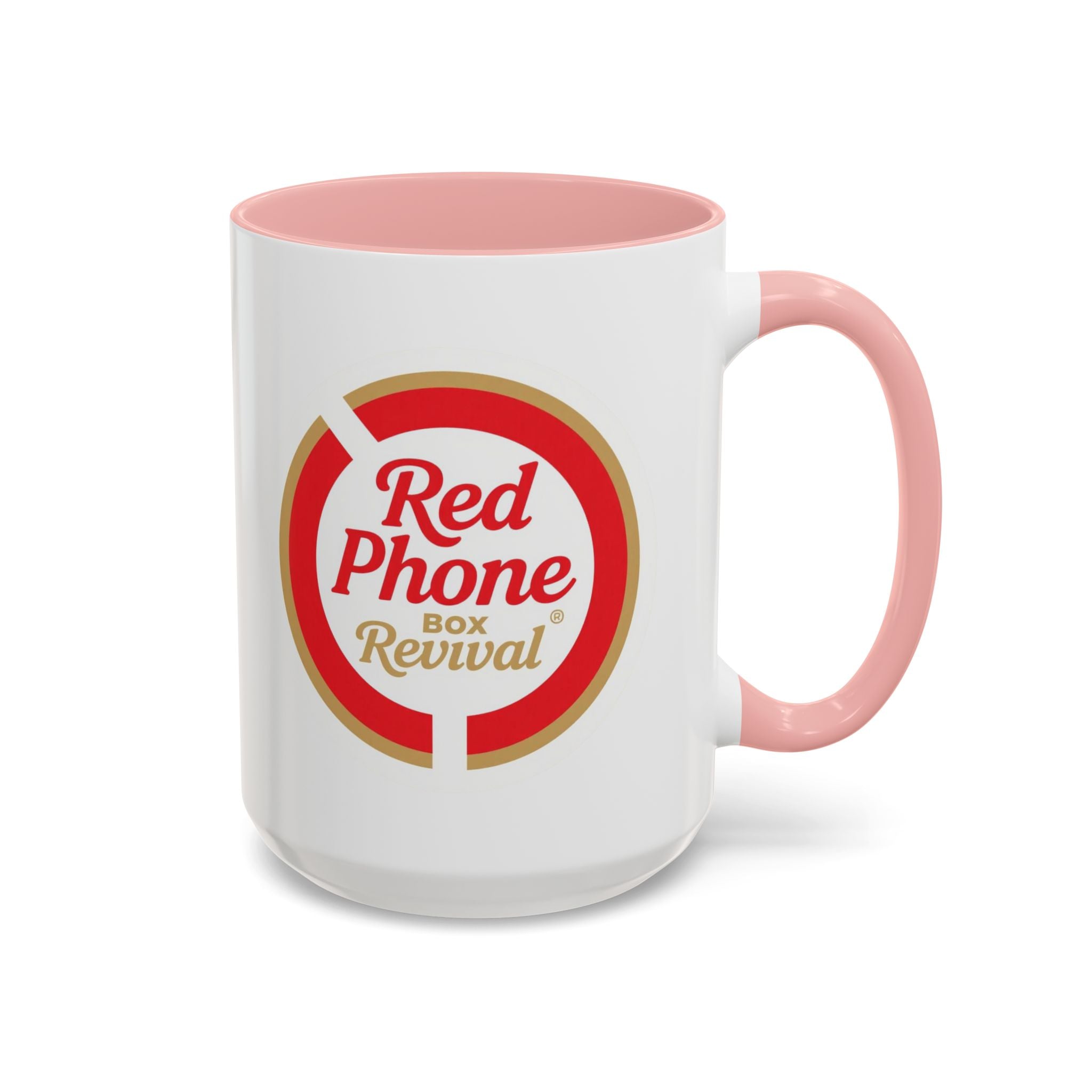 Red Phone Revival Accent Coffee Mug – Retro Logo 11/15oz