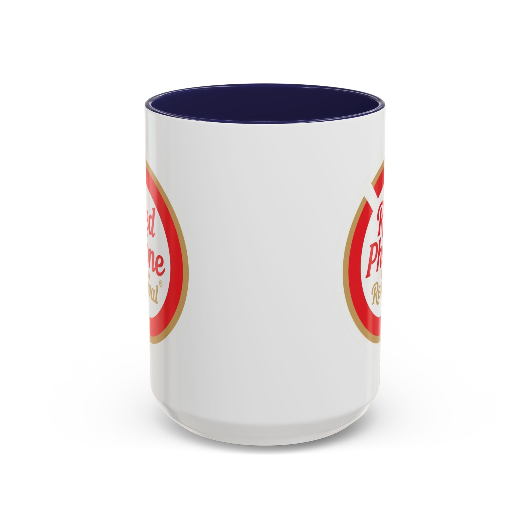 Red Phone Revival Accent Coffee Mug – Retro Logo 11/15oz
