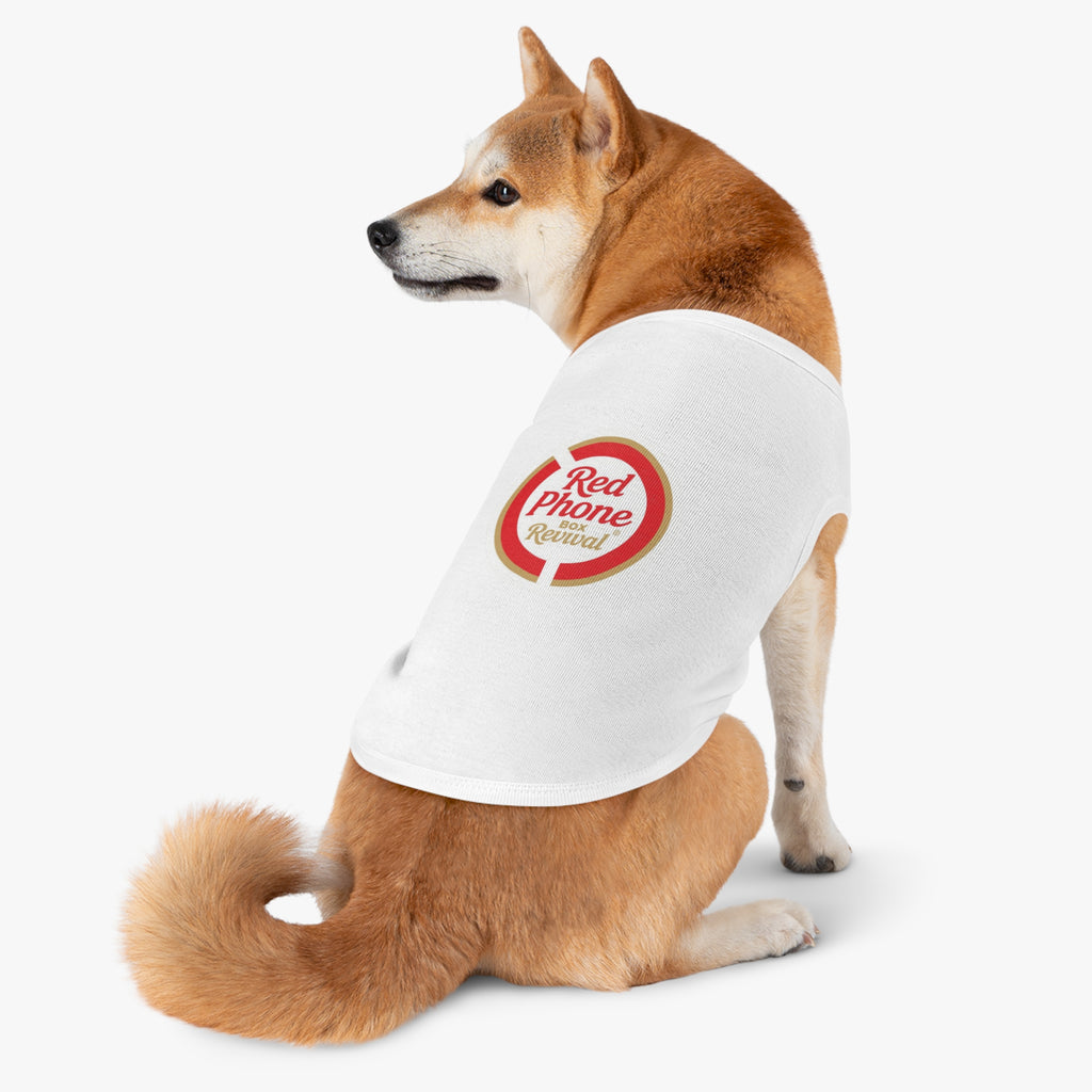 Pet Tank Top — "Red Phone Revival" Retro Logo Dog Shirt