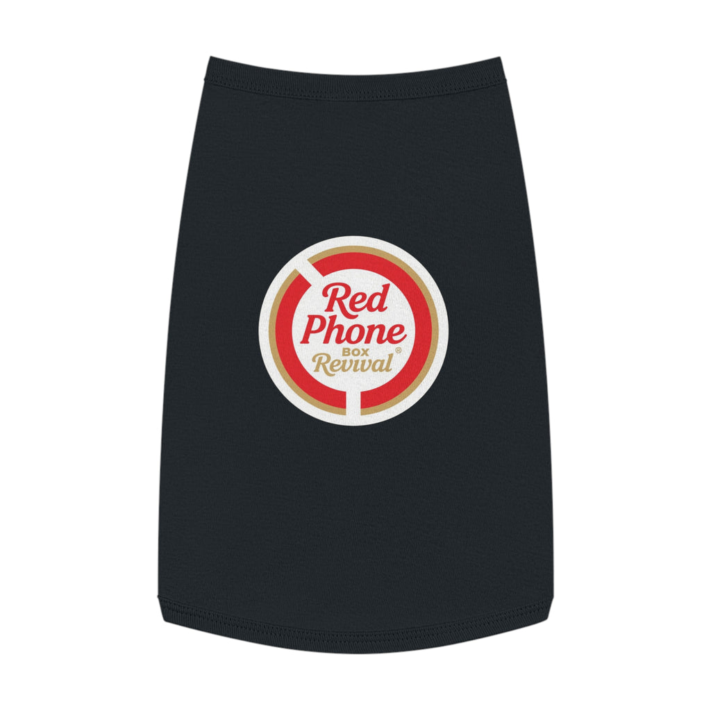 Pet Tank Top — "Red Phone Revival" Retro Logo Dog Shirt