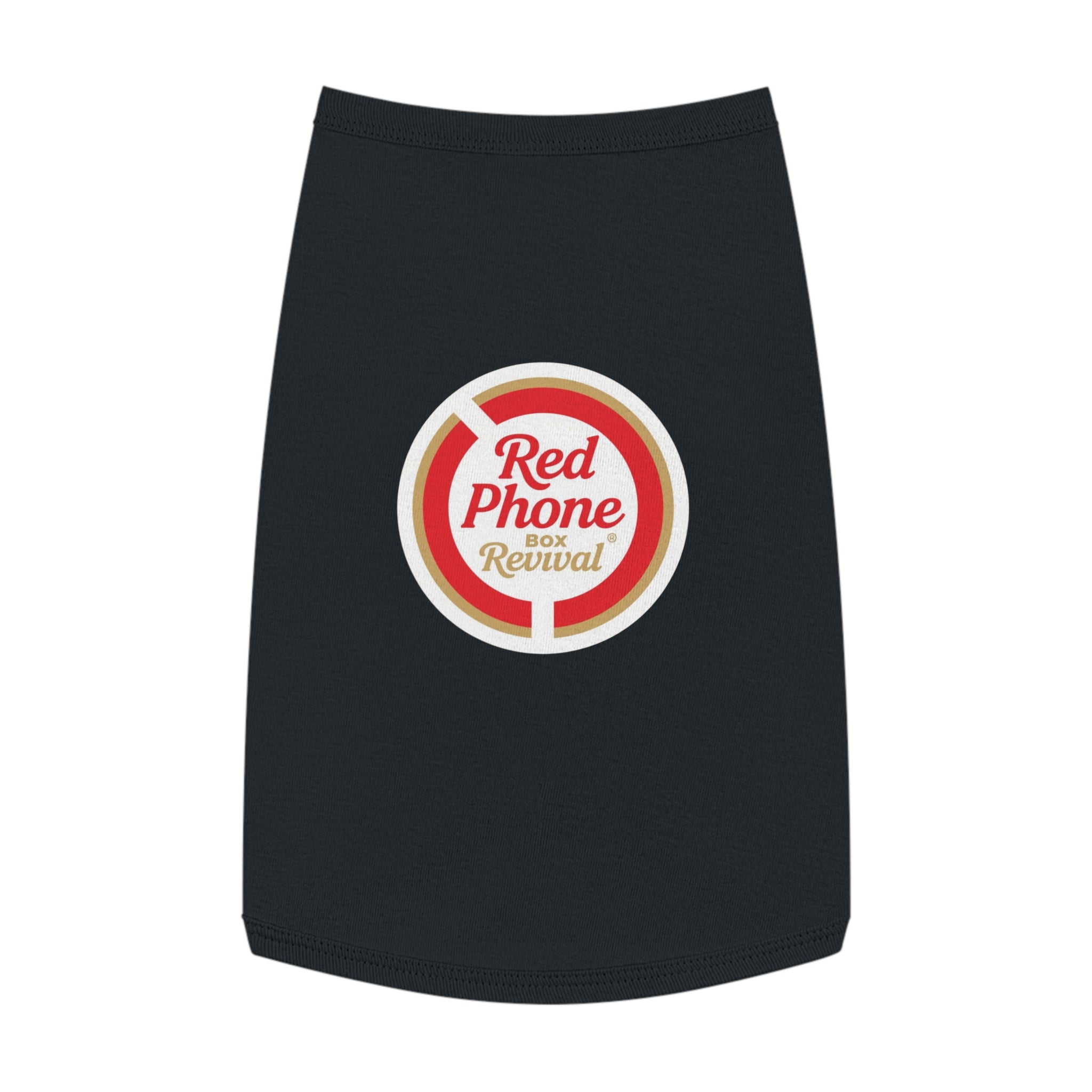 Pet Tank Top — "Red Phone Revival" Retro Logo Dog Shirt