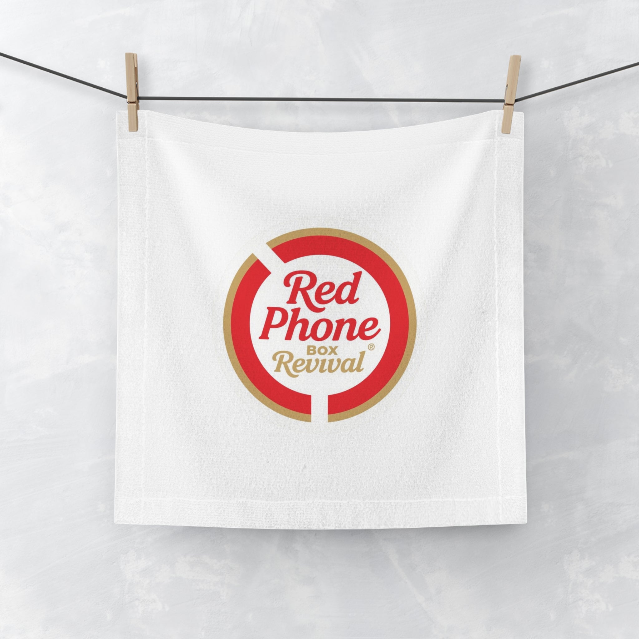 Red Phone Revival Logo Face Towel