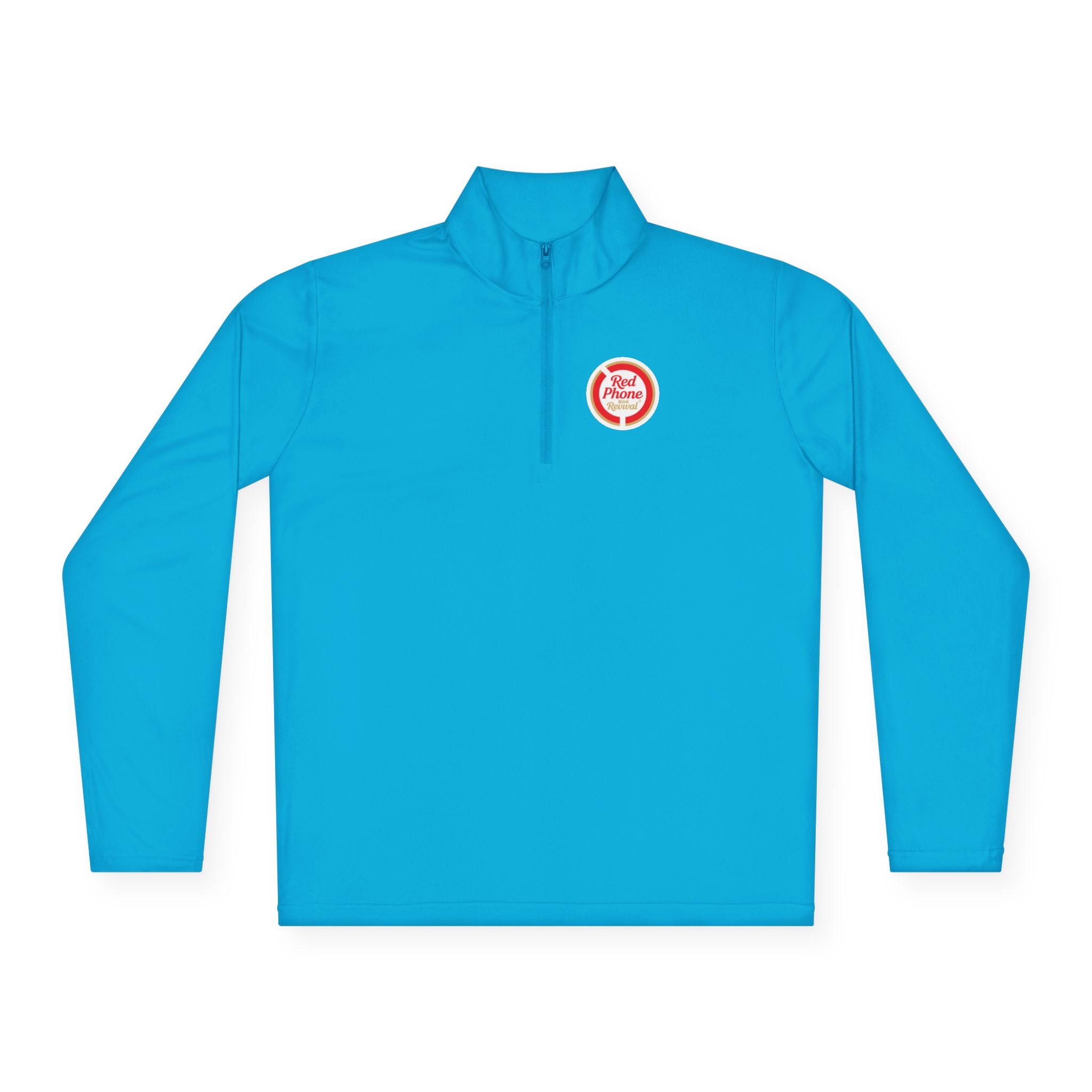 Quarter-Zip Pullover — Small 'Thank You' Badge Chest Logo, Casual Everyday Layer