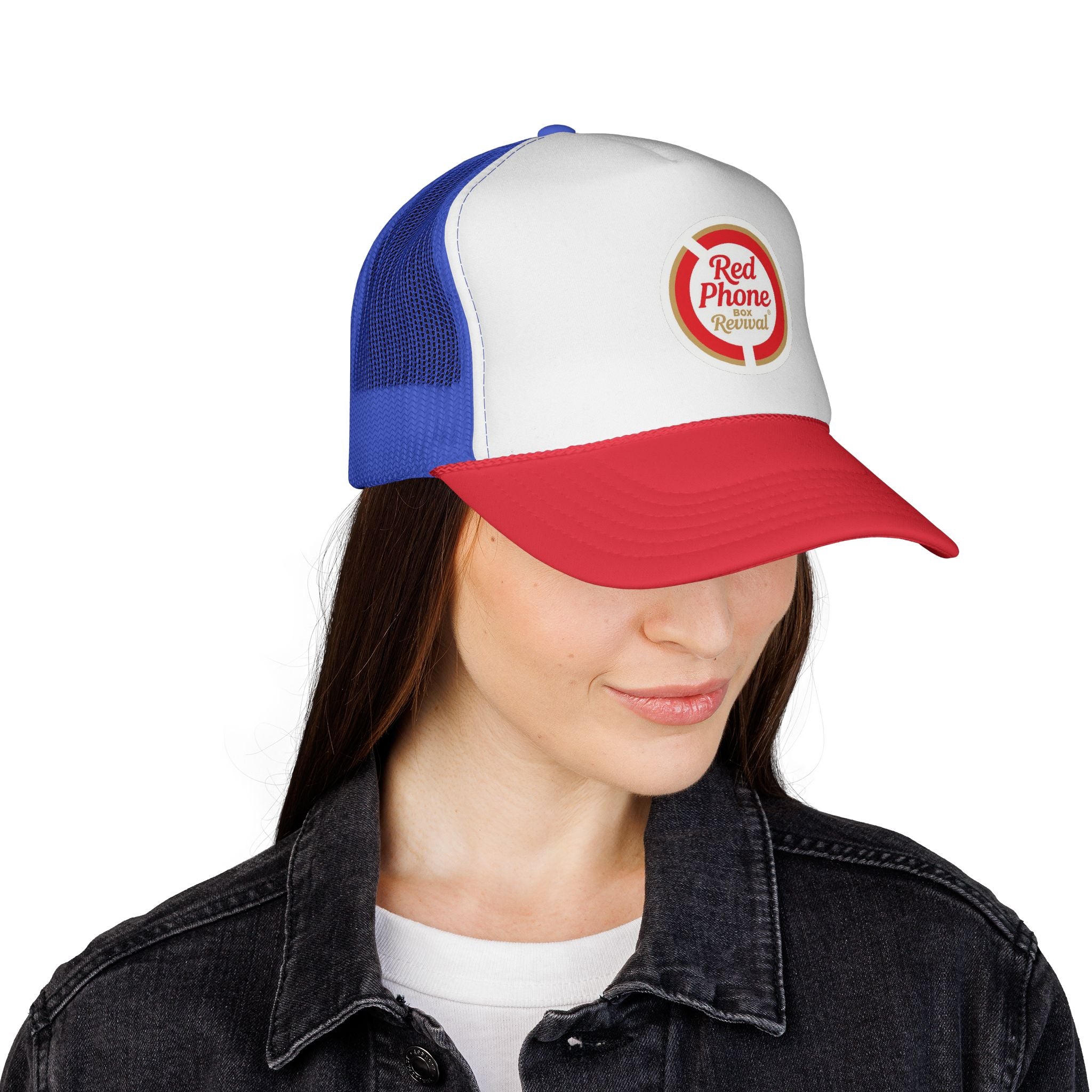 Retro Cap - Vintage Style Hat for Streetwear, Festivals, Outdoor Events, Gifts for Him or Her, Red Phone Revival Design