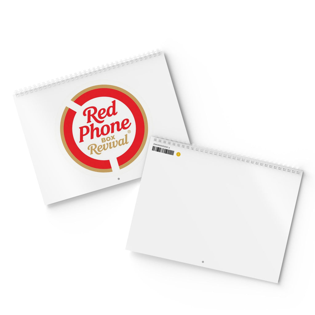 Red Phone Box Revival - 2026 Minimalist Wall Calendar – Clean Monthly Planner