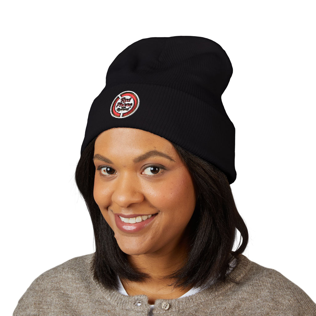 Embroidered Target Logo Cuffed Beanie — Classic Knit Winter Hat