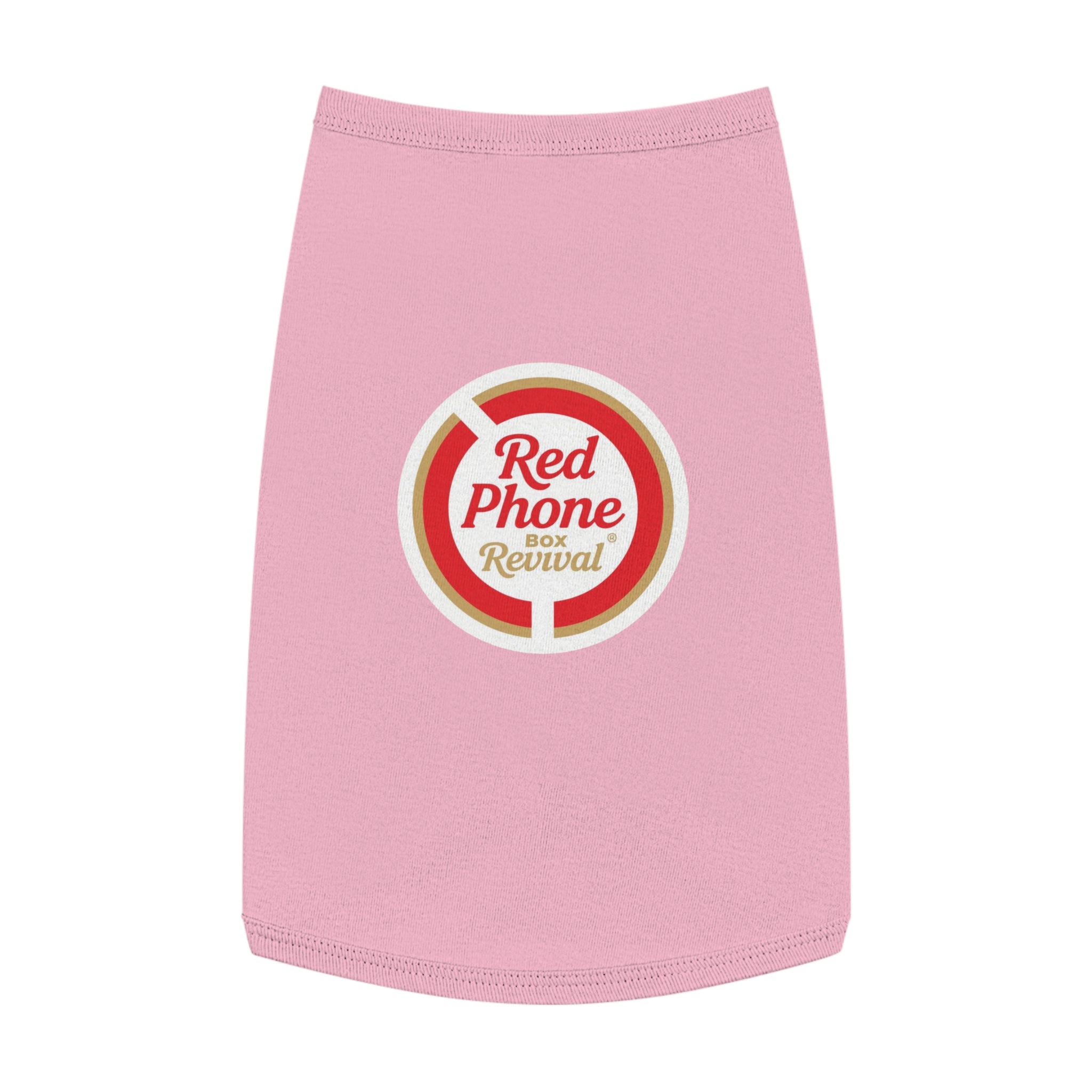 Pet Tank Top — "Red Phone Revival" Retro Logo Dog Shirt