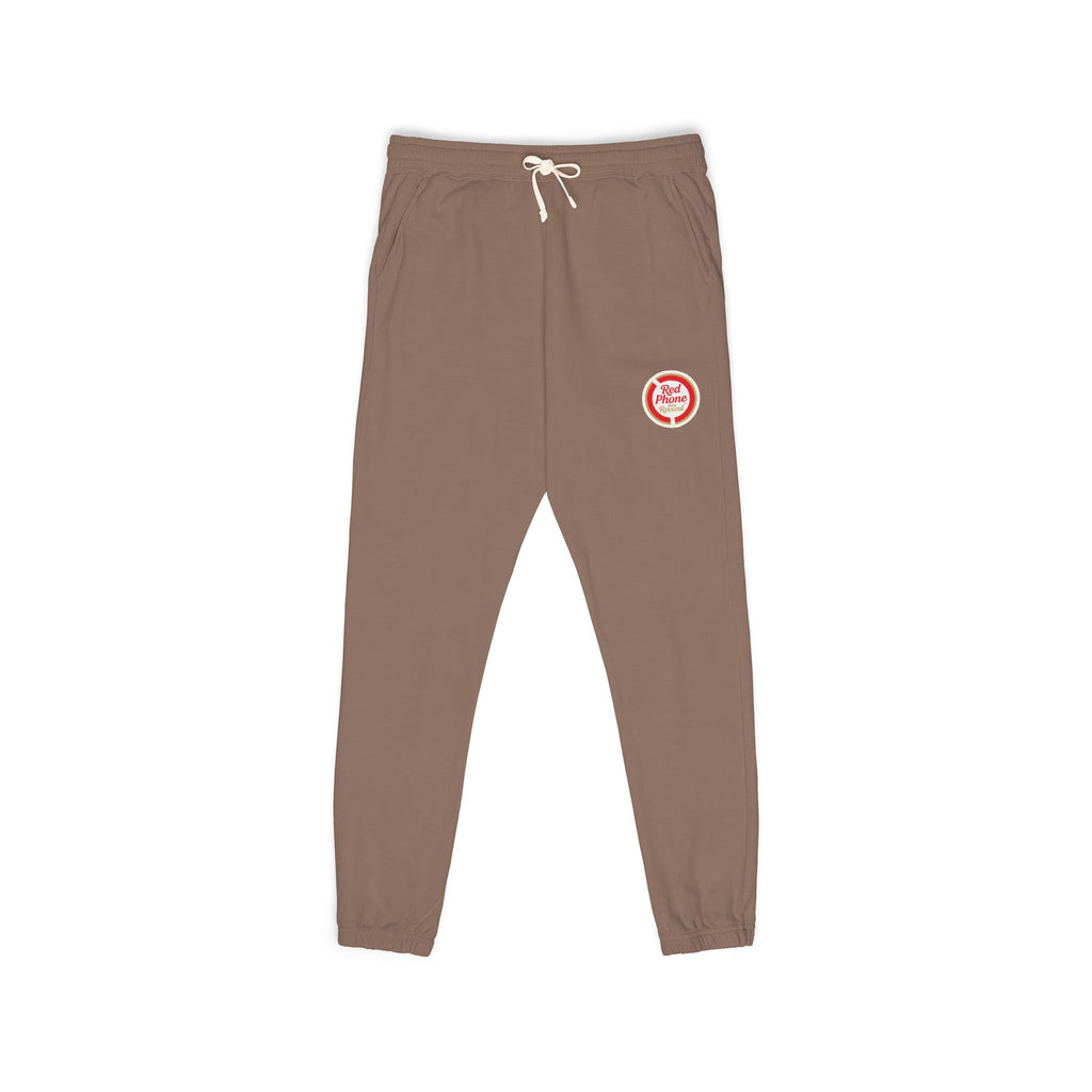 Unisex Garment-Dyed Fleece Sweatpants - Vintage Camp Crest Sweatpants — Garment-Dyed Fleece Joggers