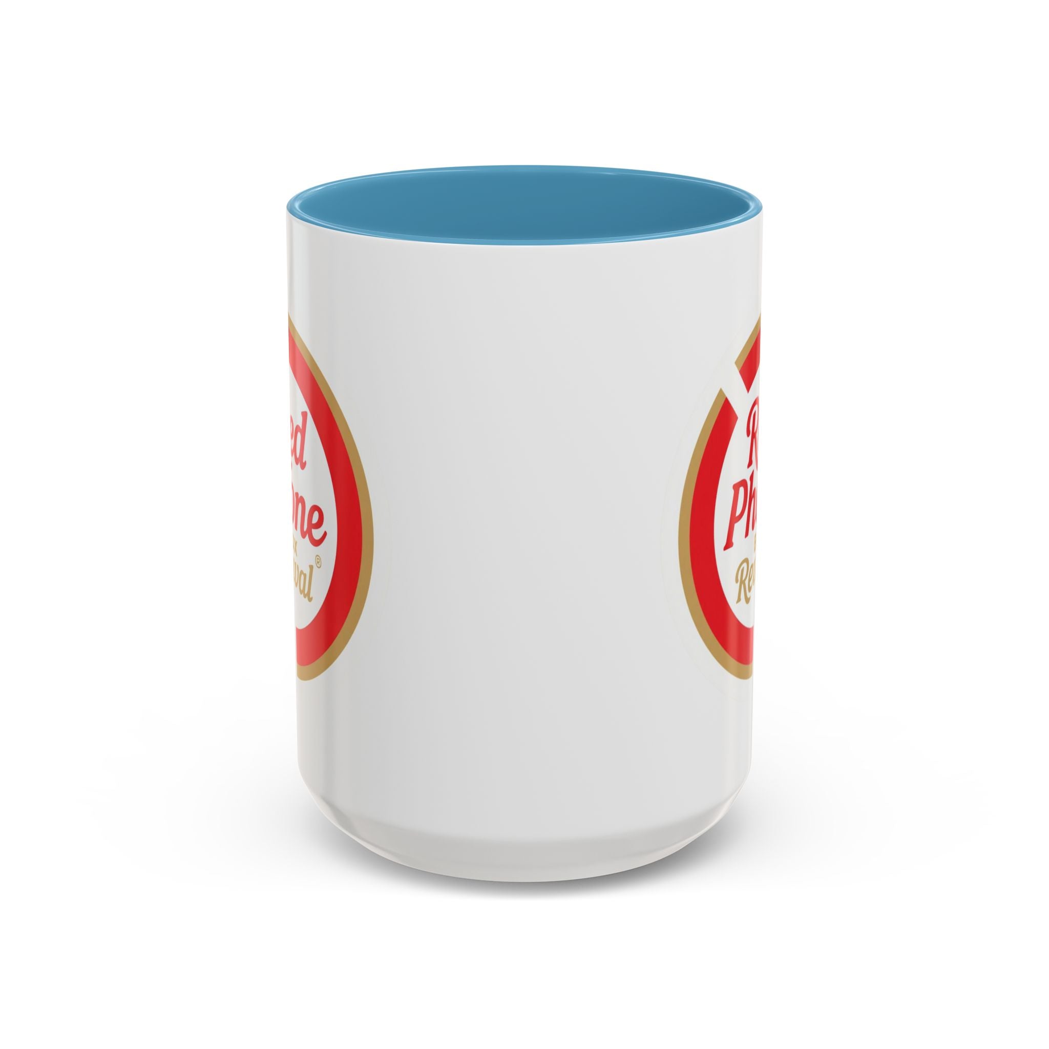 Red Phone Revival Accent Coffee Mug – Retro Logo 11/15oz