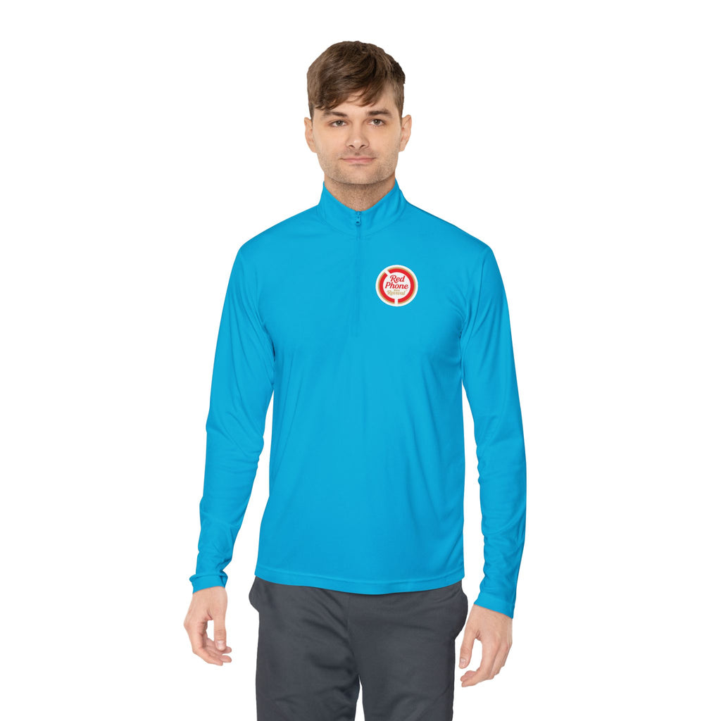 Quarter-Zip Pullover — Small 'Thank You' Badge Chest Logo, Casual Everyday Layer