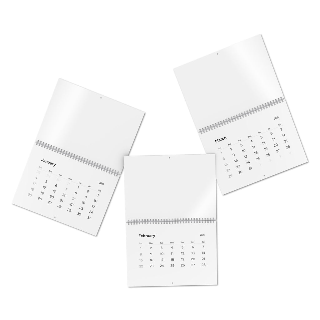 Red Phone Box Revival - 2026 Minimalist Wall Calendar – Clean Monthly Planner