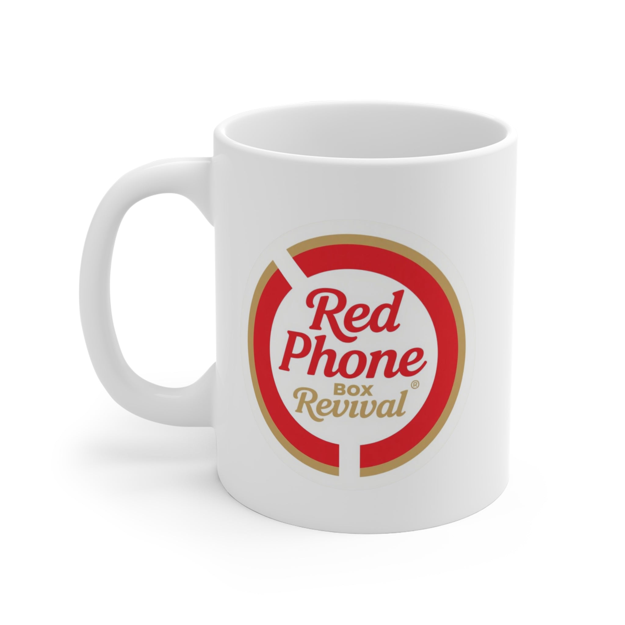 Retro Red Phone Box Mug | Vintage Coffee Cup for Nostalgia Lovers, Gift for Tea Drinkers, London Decor, Quirky Collectible