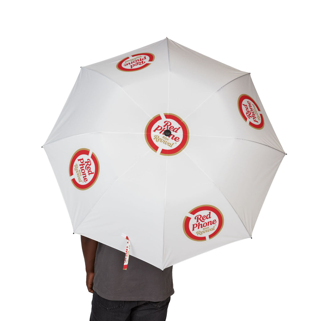 Foldable Umbrella — Red Phone Logo Compact Semi-Automatic Travel Umbrella