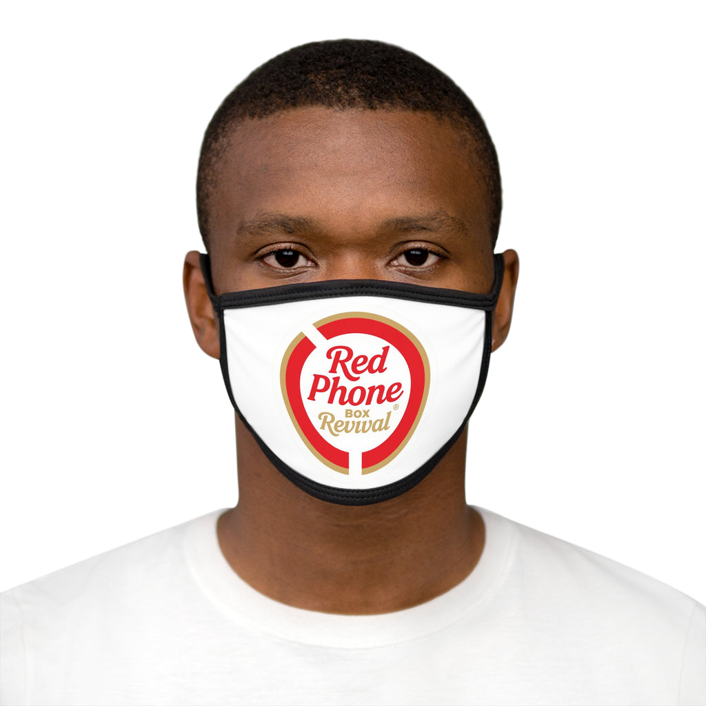 Red Phone Revival Face Mask — Vintage Logo Cotton Blend Mask