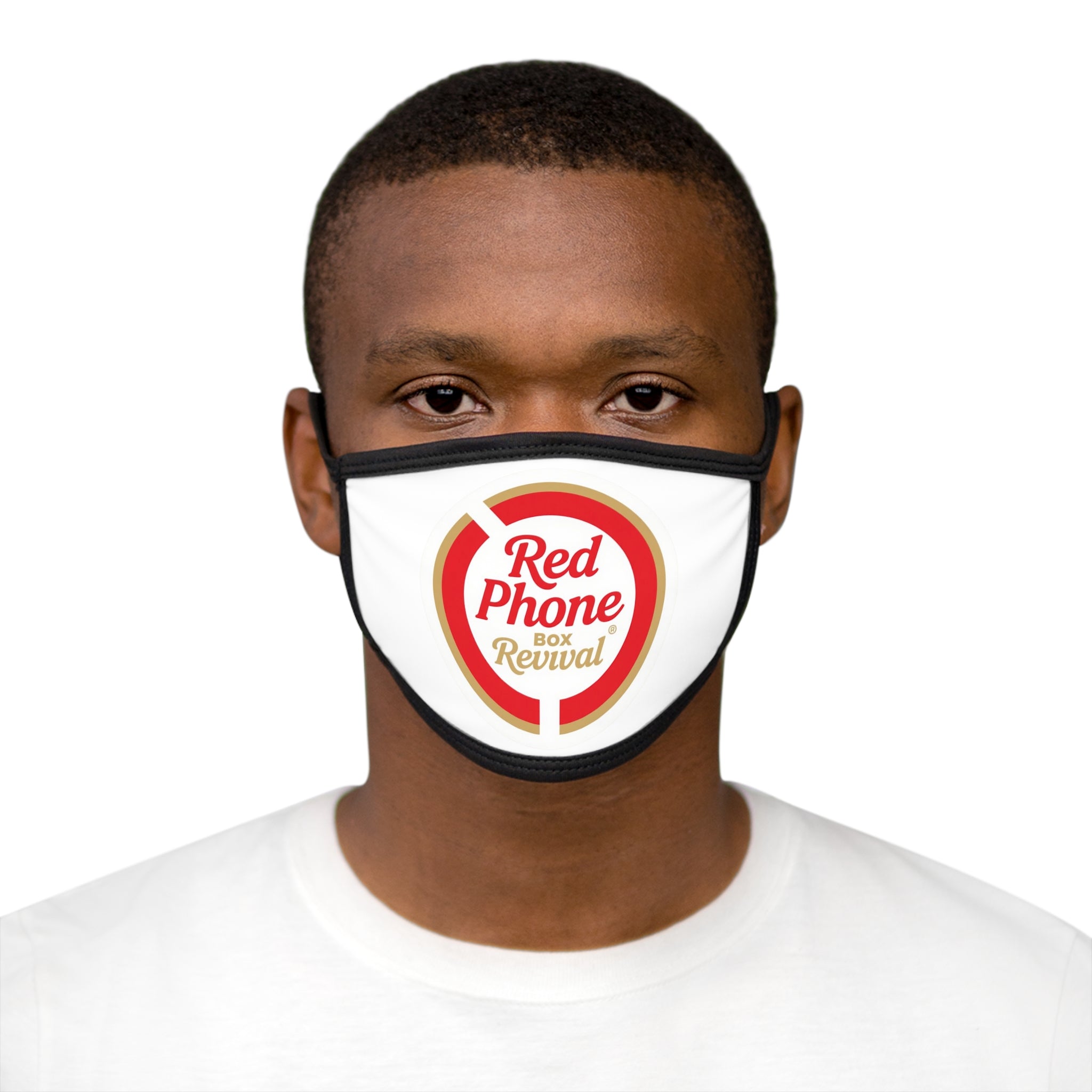 Red Phone Revival Face Mask — Vintage Logo Cotton Blend Mask