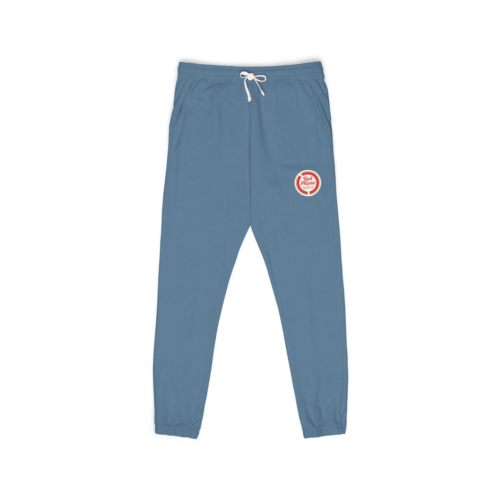 Unisex Garment-Dyed Fleece Sweatpants - Vintage Camp Crest Sweatpants — Garment-Dyed Fleece Joggers