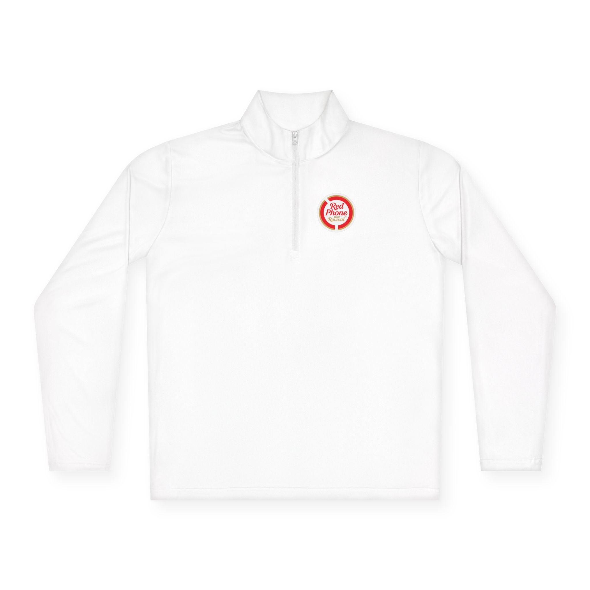 Quarter-Zip Pullover — Small 'Thank You' Badge Chest Logo, Casual Everyday Layer