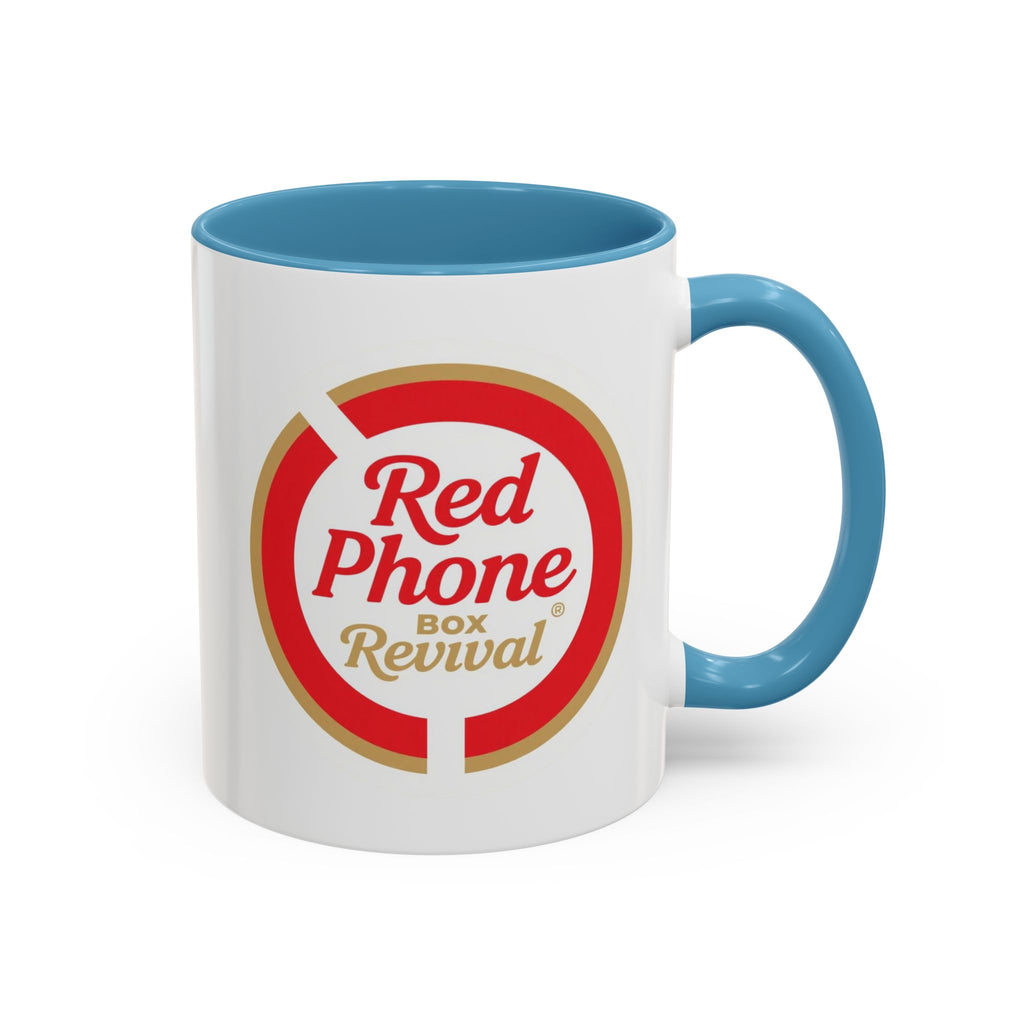 Red Phone Revival Accent Coffee Mug – Retro Logo 11/15oz