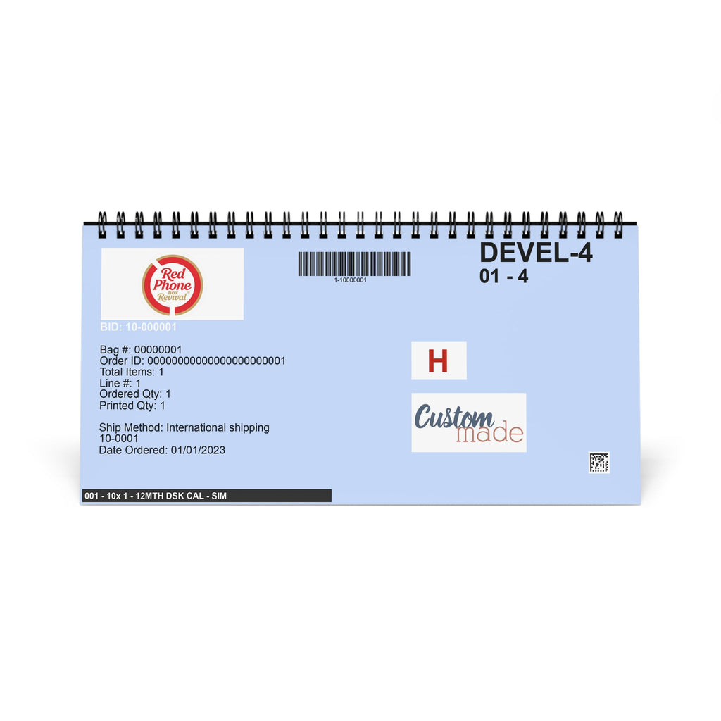 Red Phone Box Revival Desktop Calendar (2026 Grid)