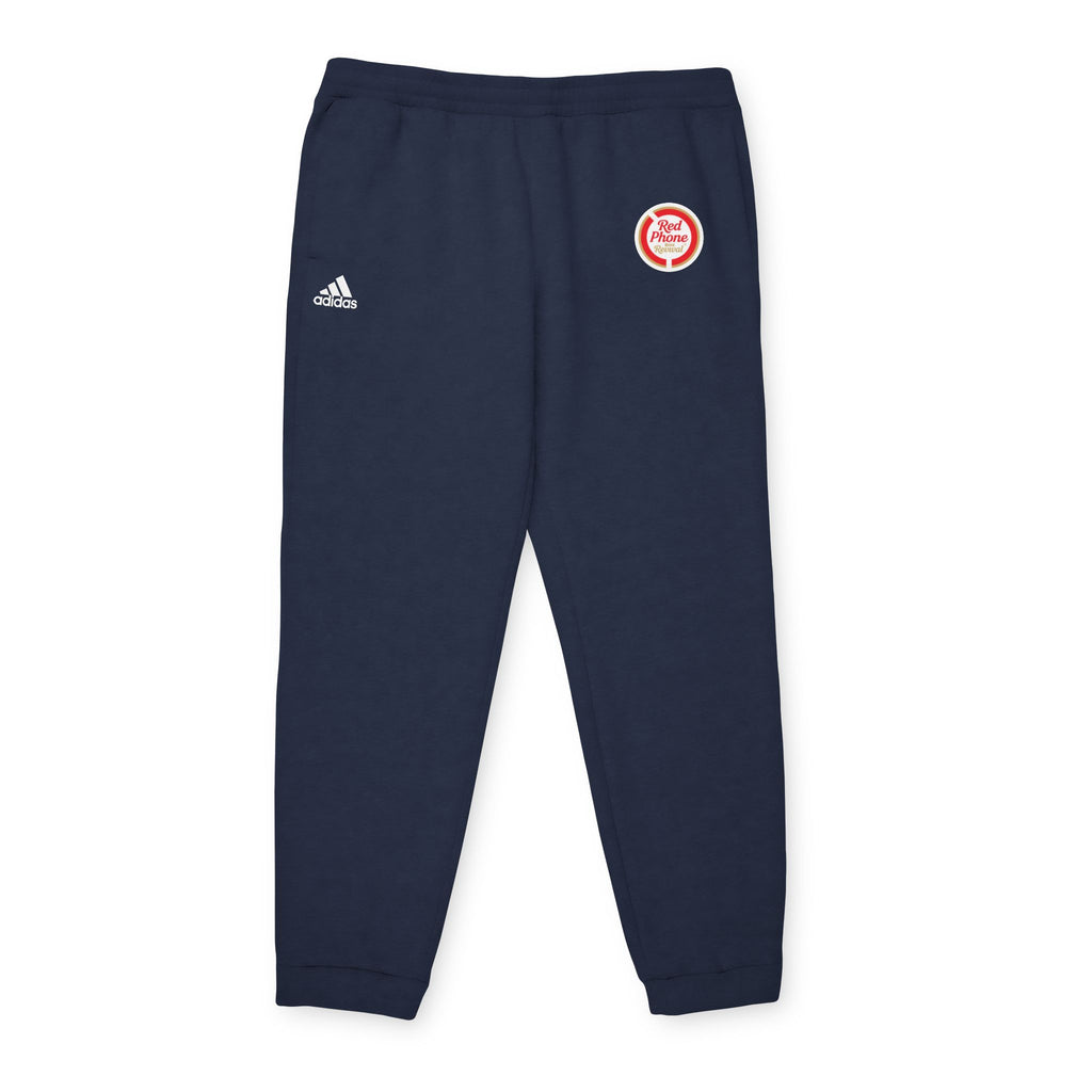 Fleece Joggers — Gray Athletic Sweatpants with Small Logo Patch