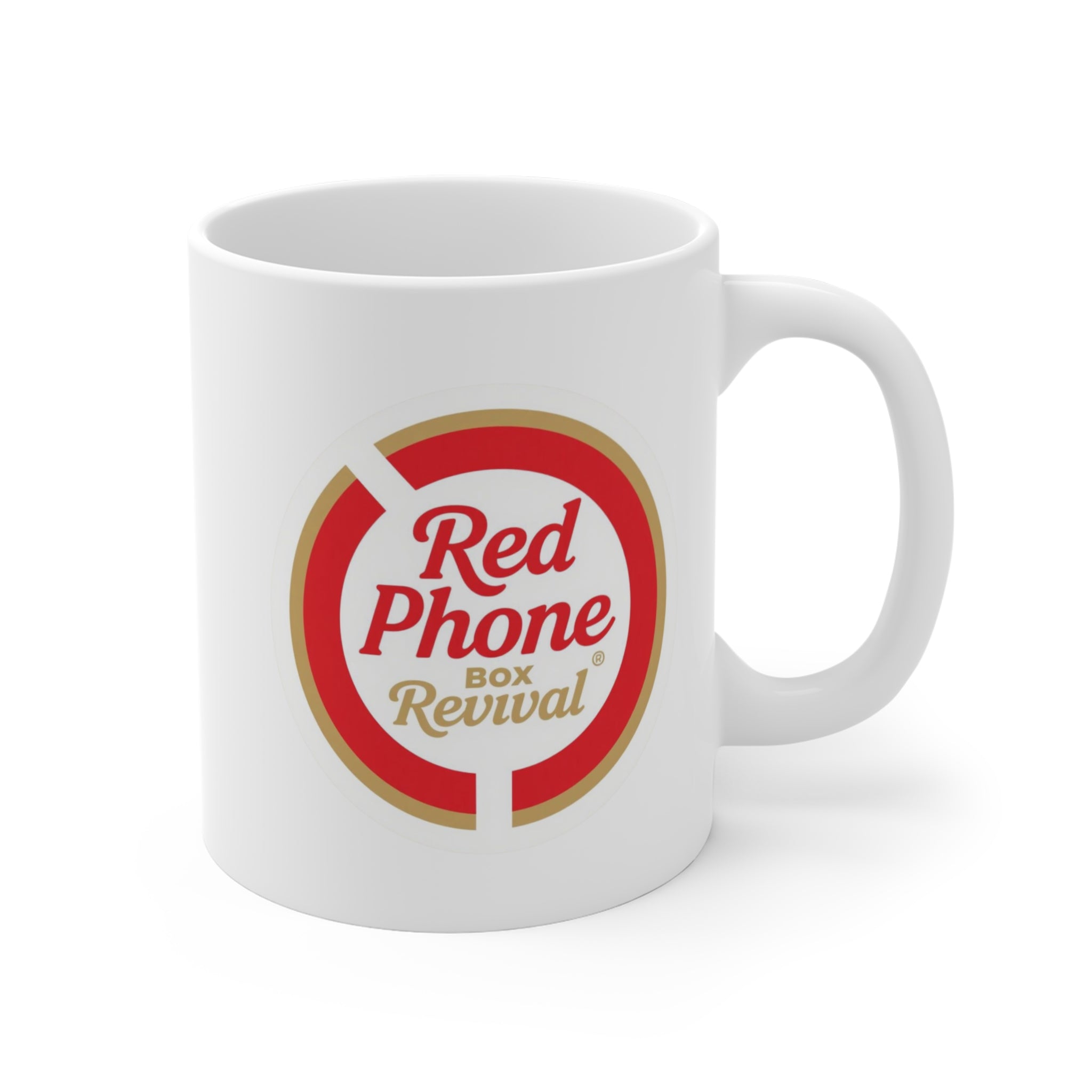 Retro Red Phone Box Mug | Vintage Coffee Cup for Nostalgia Lovers, Gift for Tea Drinkers, London Decor, Quirky Collectible