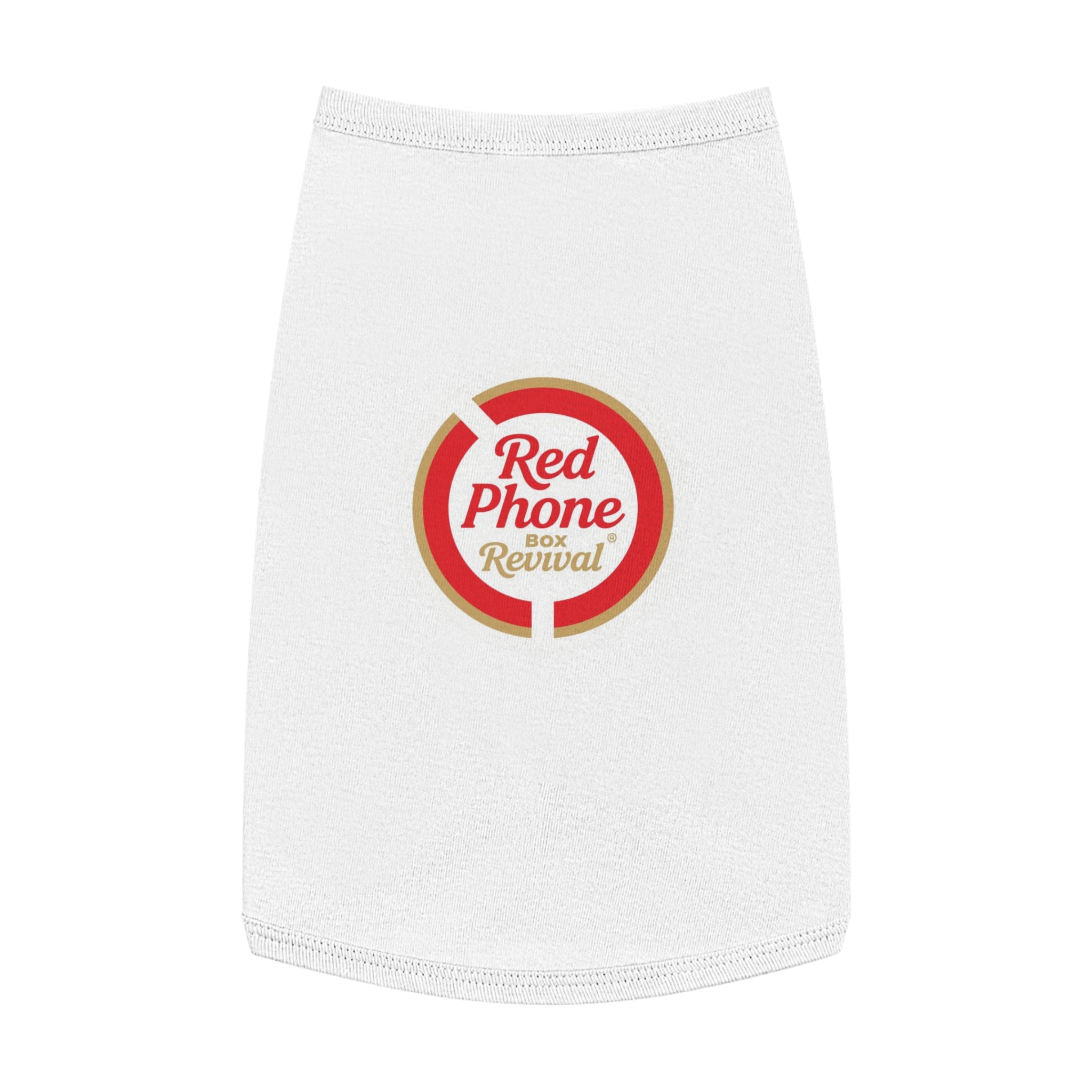 Pet Tank Top — "Red Phone Revival" Retro Logo Dog Shirt