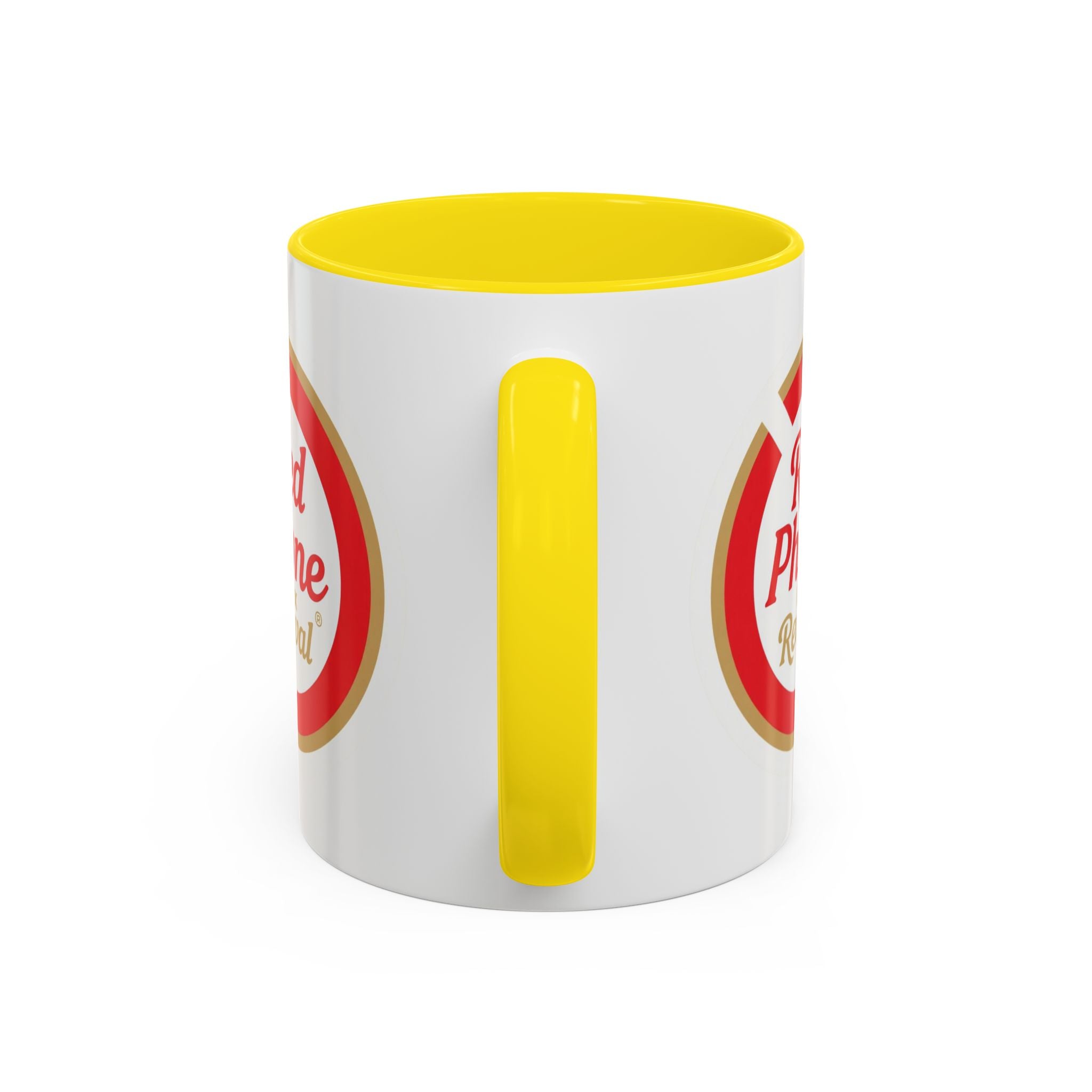 Red Phone Revival Accent Coffee Mug – Retro Logo 11/15oz